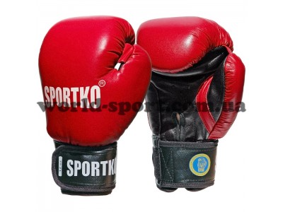 Боксерские перчатки Sportko ФБУ кожаные ПК1-12-OZ